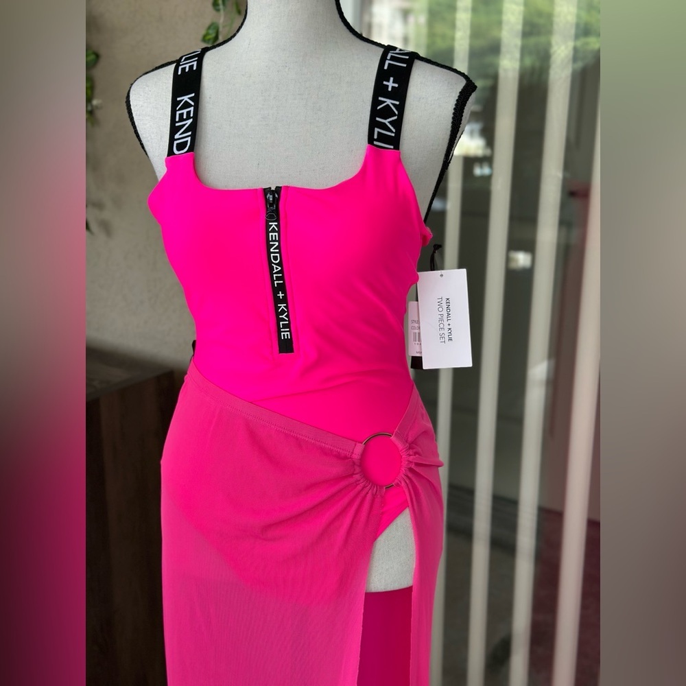 Kendall & Kylie Neon Pink Two Pieces Swimsuit